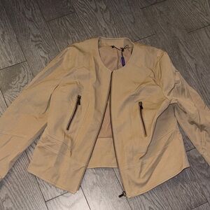 Elie Tahari Tan Utility Jacket